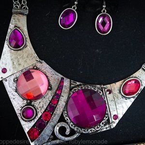 Greco-Roman - Steampunk Set - Necklace and Earrings